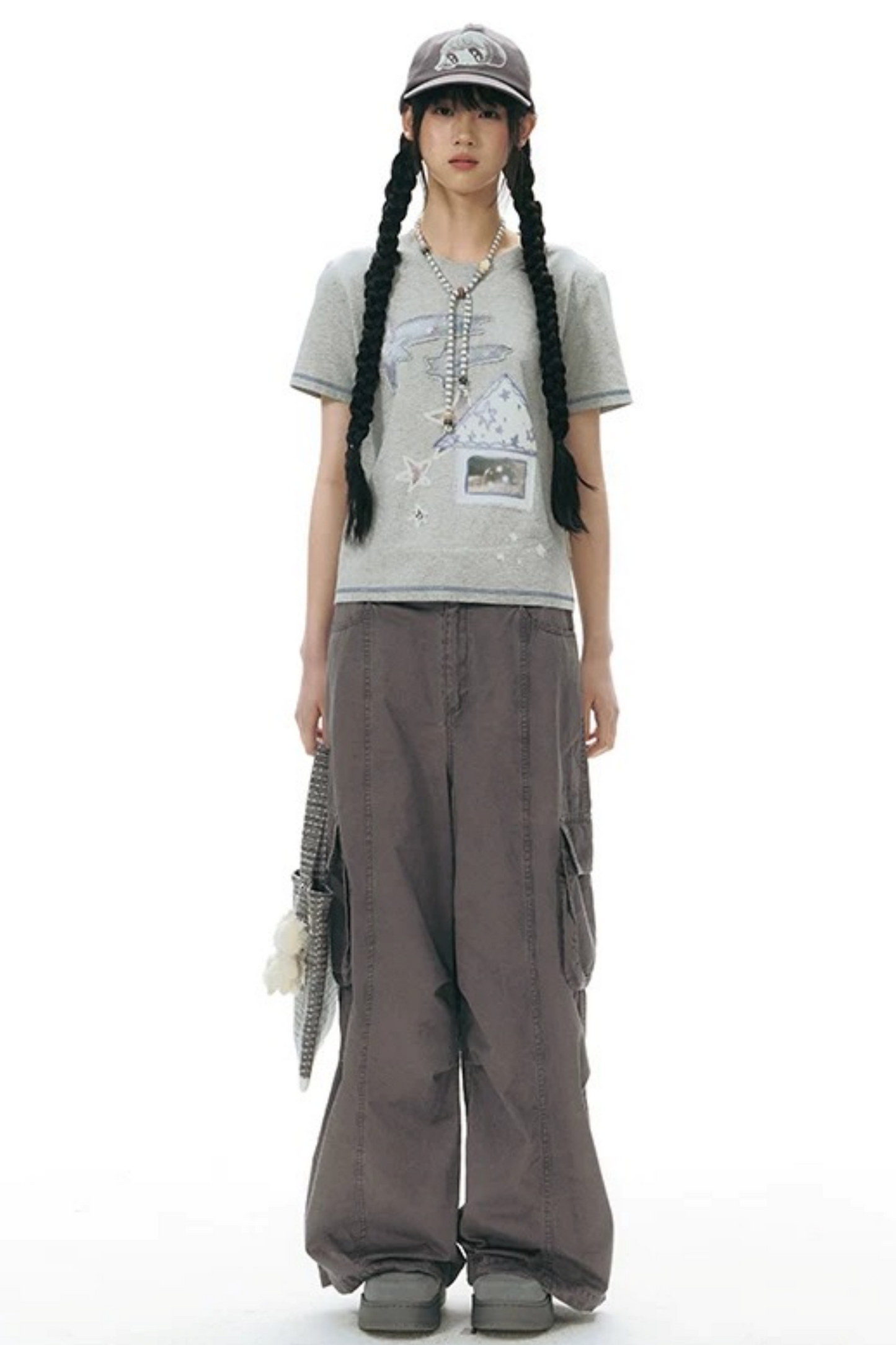 Vintage Embroidered Cargo Pants