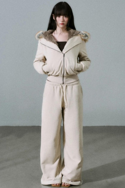 Plaid Patchwork Terry Sweatpants