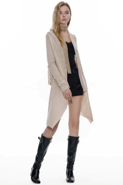 Vintage Irregular Hem Cardigan