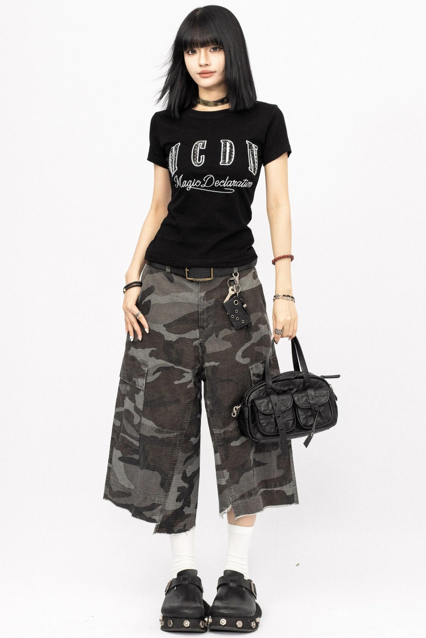 American Retro Summer Black T-Shirt