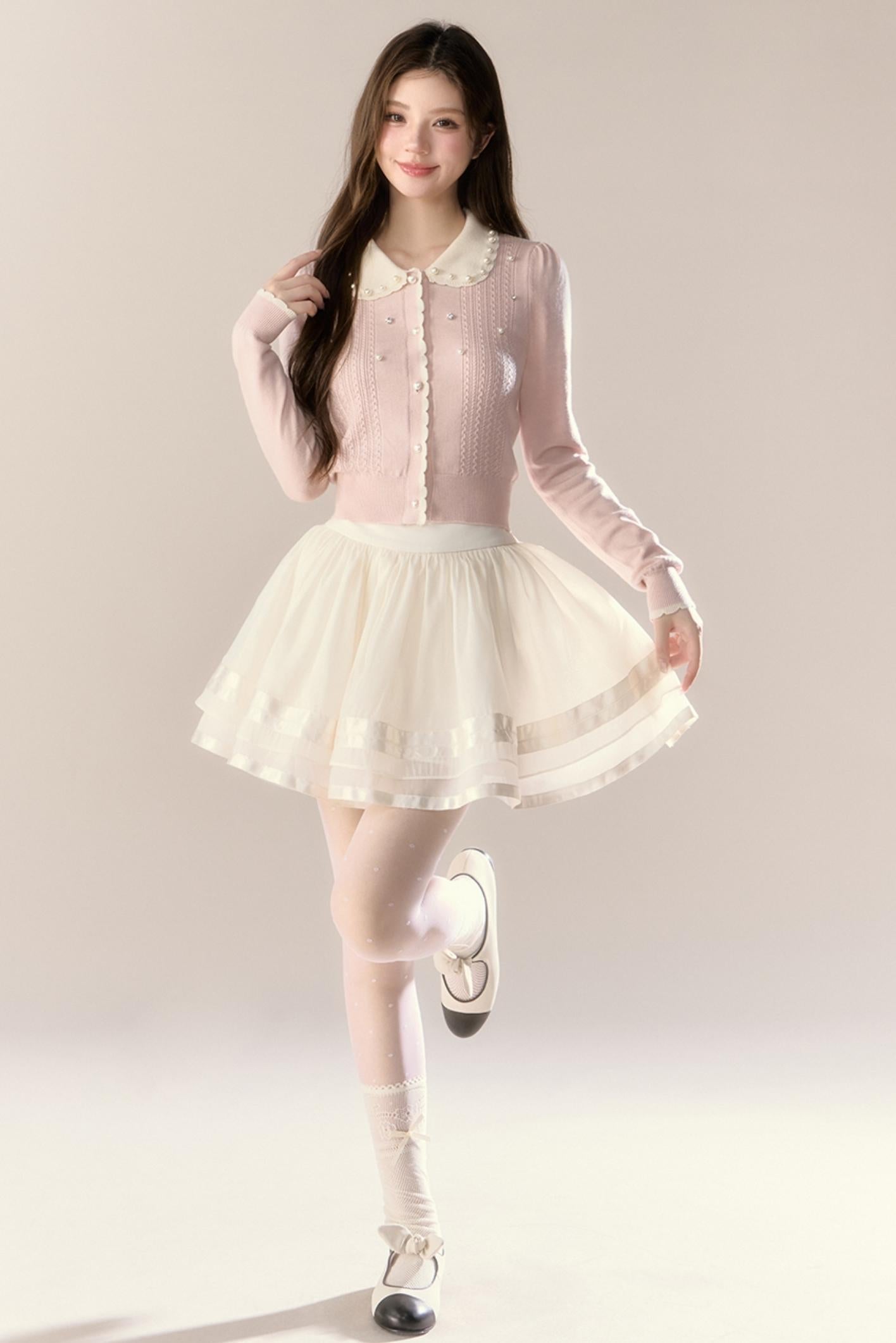 Cherry Blossom Wool Knitted Set-Up