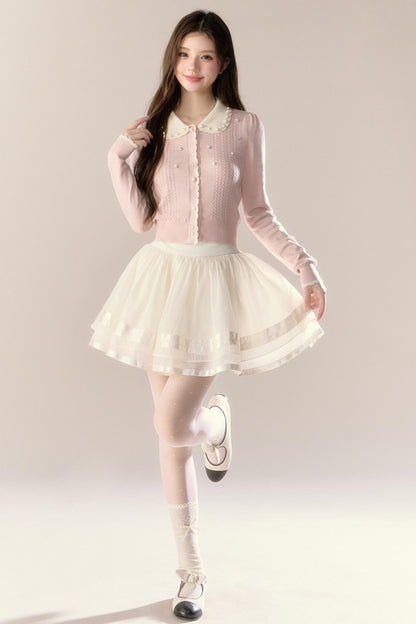 Cherry Blossom Wool Knitted Set-Up