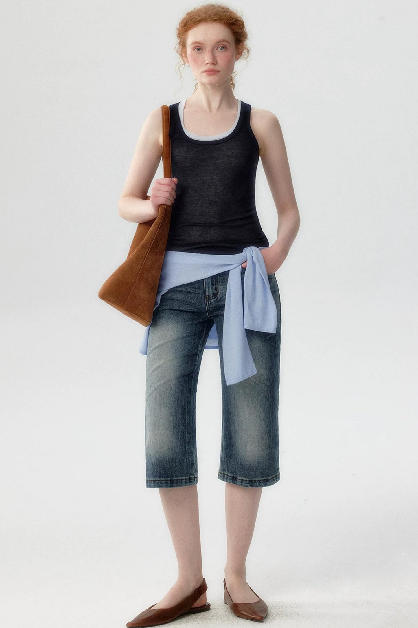 Lyocell Layered Knit Vest