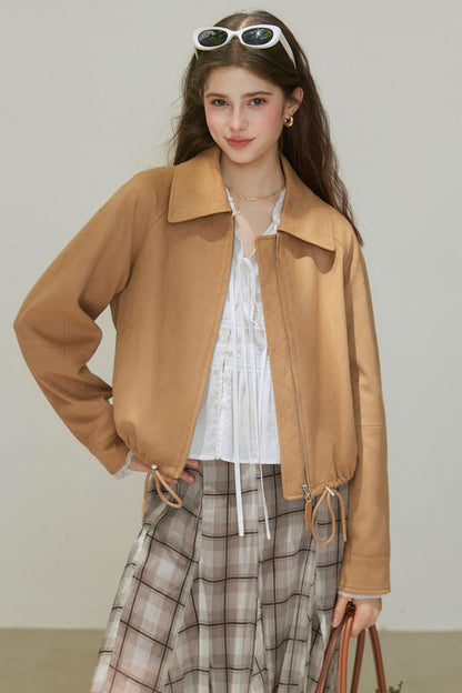 Suede Cropped Jacket