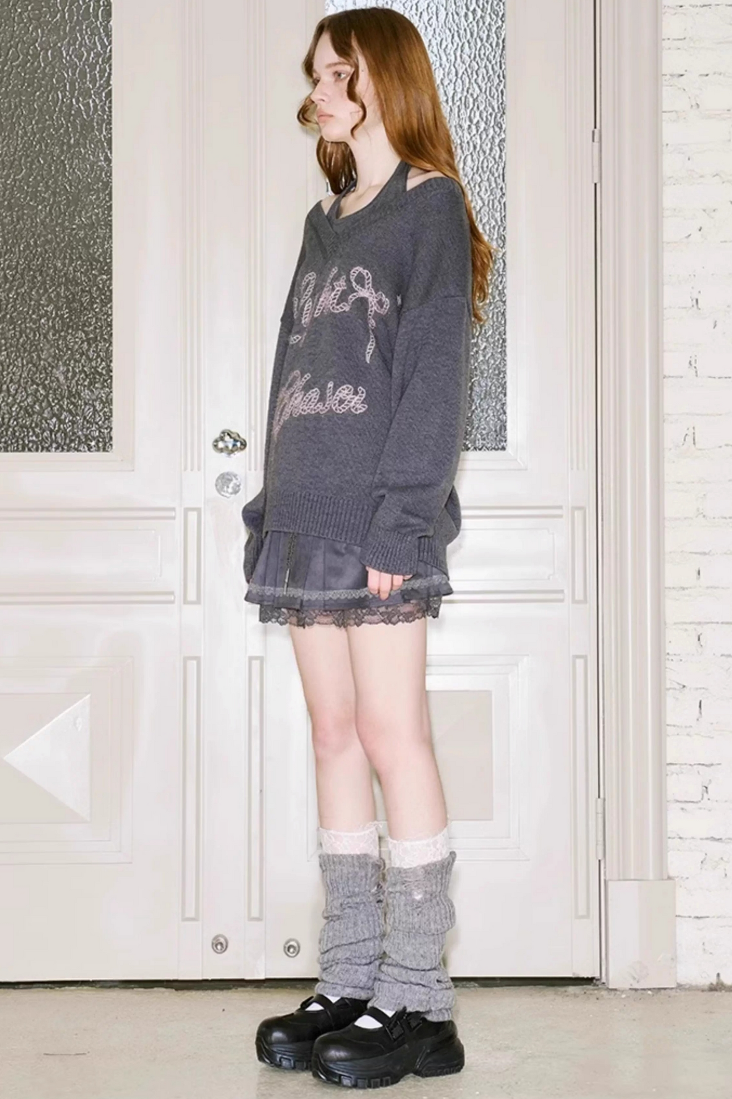 Knitted Two-Piece Sweater Pants Set