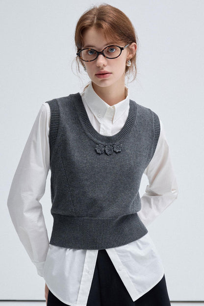 Spring Autumn Knitted Vest