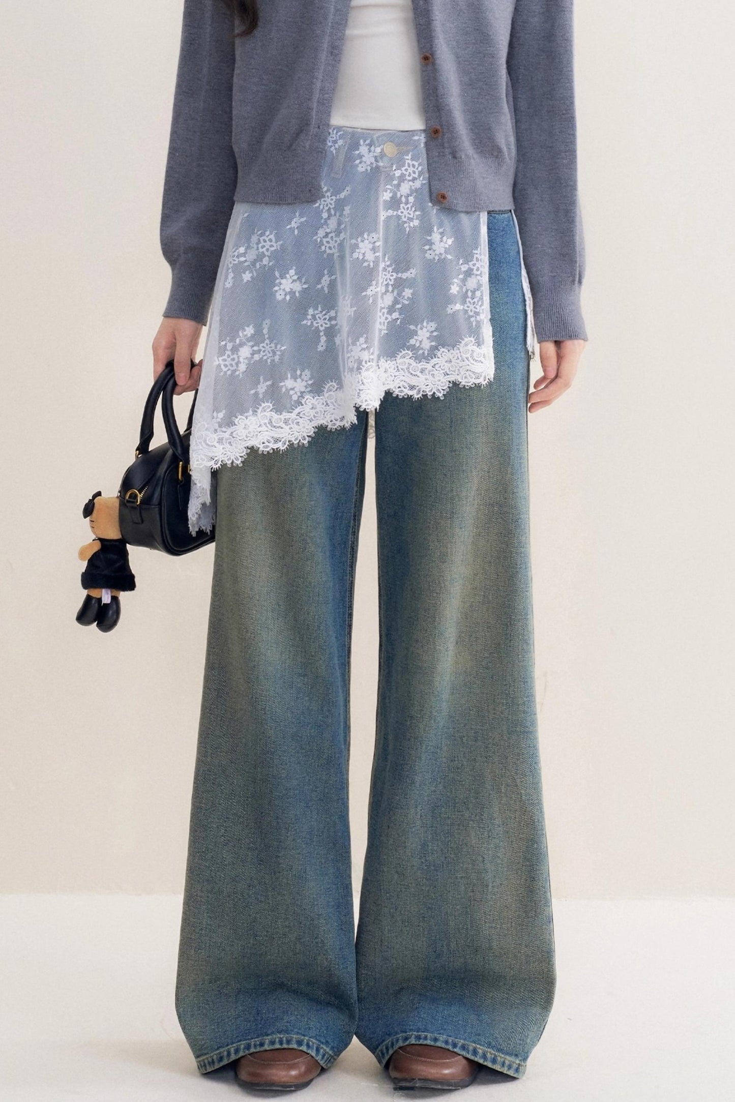 Lazy Cat Leg Jeans Set-Up