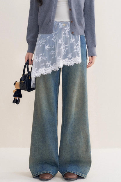 Lazy Cat Leg Jeans Set-Up