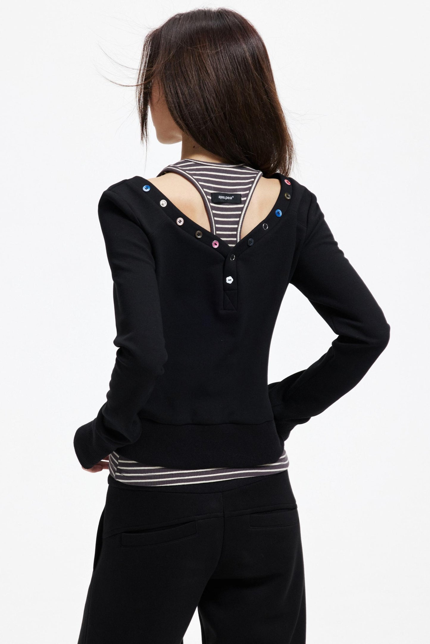 Big V-Neck Knitted Sweater Set-Up