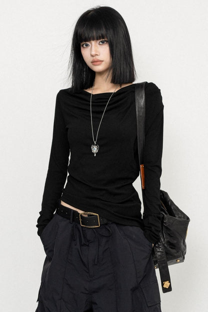 Korean Irregular Slim Top