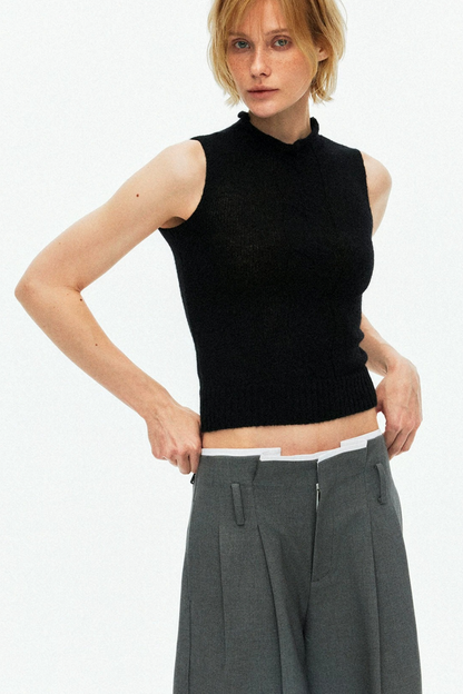 Tencel Wool Pleated Pants