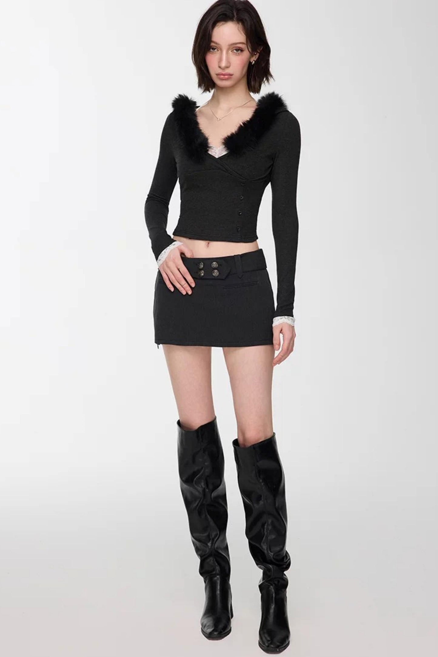 Dark Gray Suit Skirt