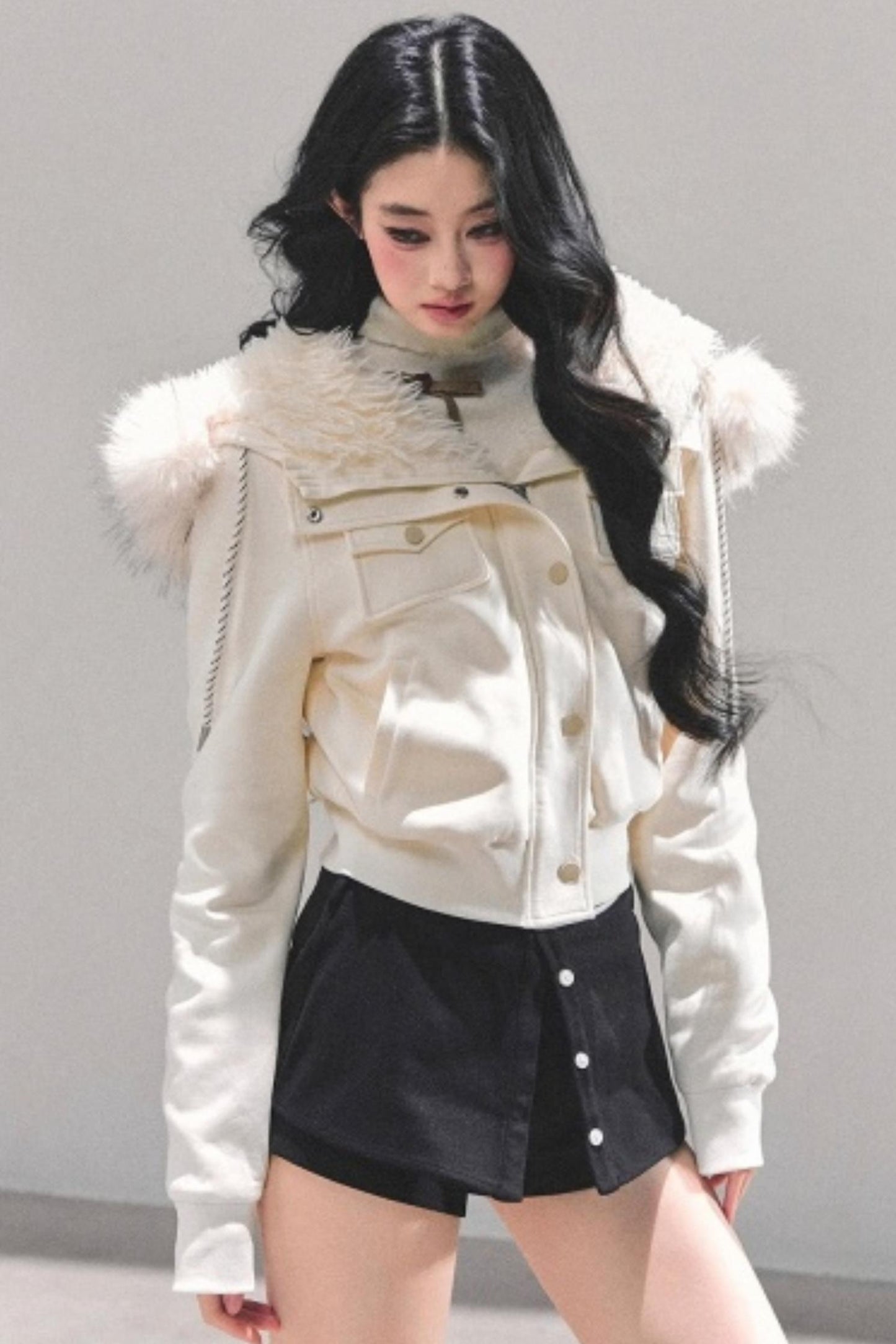 Hooded Faux Fur Winter Coat
