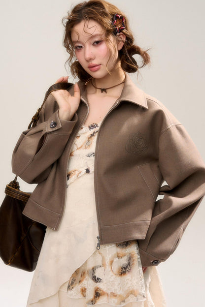 Beige Apricot Irregular Lace Dress