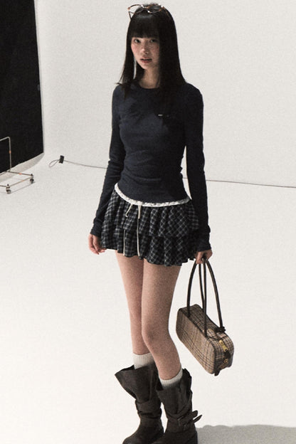 Slim Lace Long Sleeve T-shirt