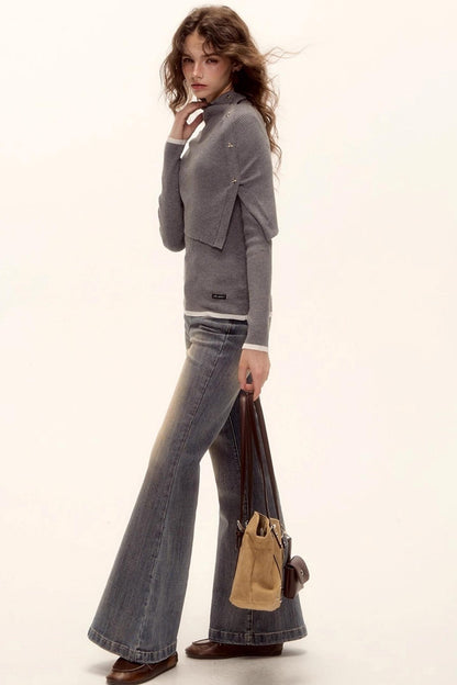 Wool Color-Block Top Set