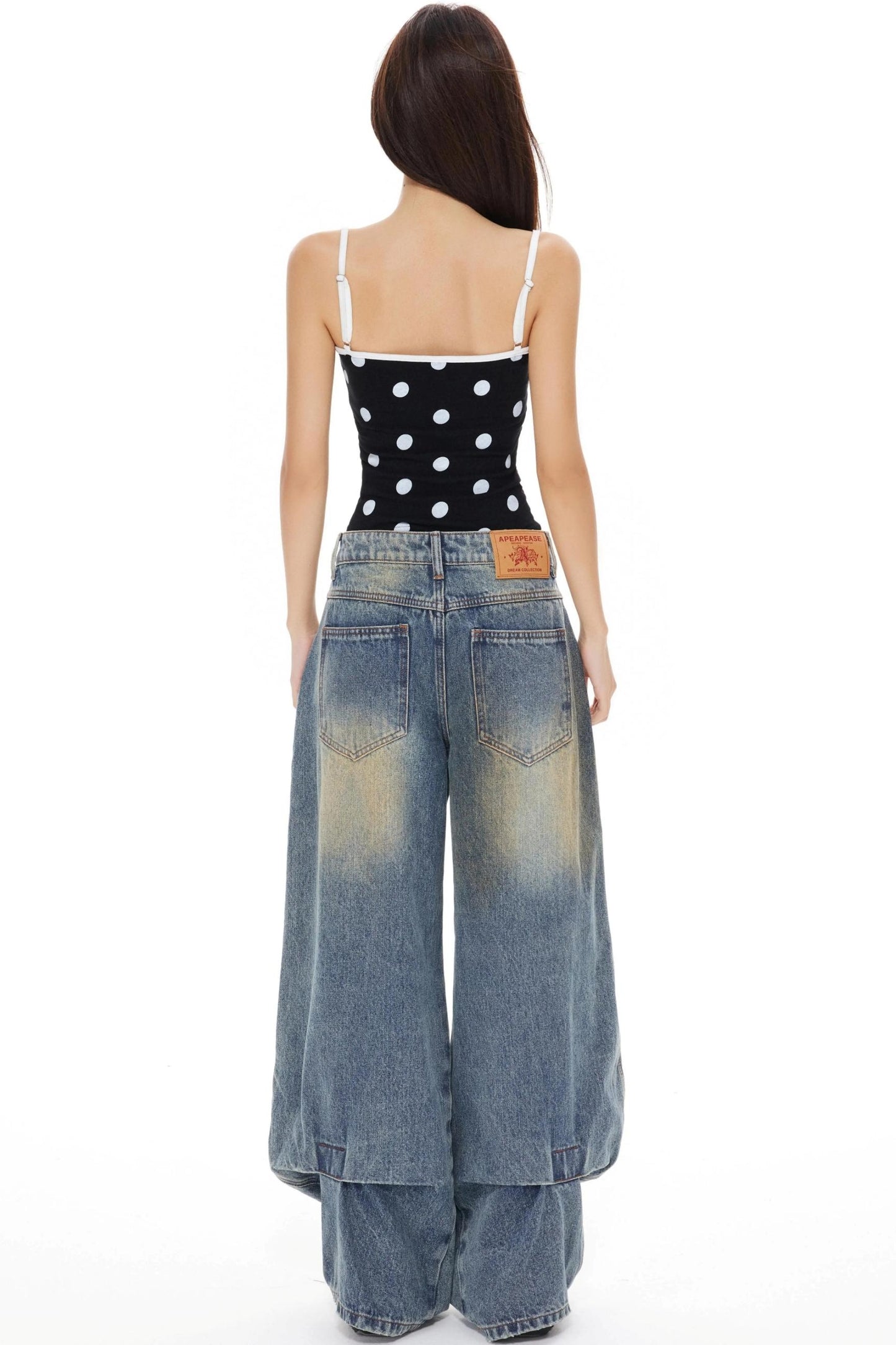 Polka Suspender Vest