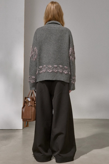 Diamond Pattern Knitted Cardigan