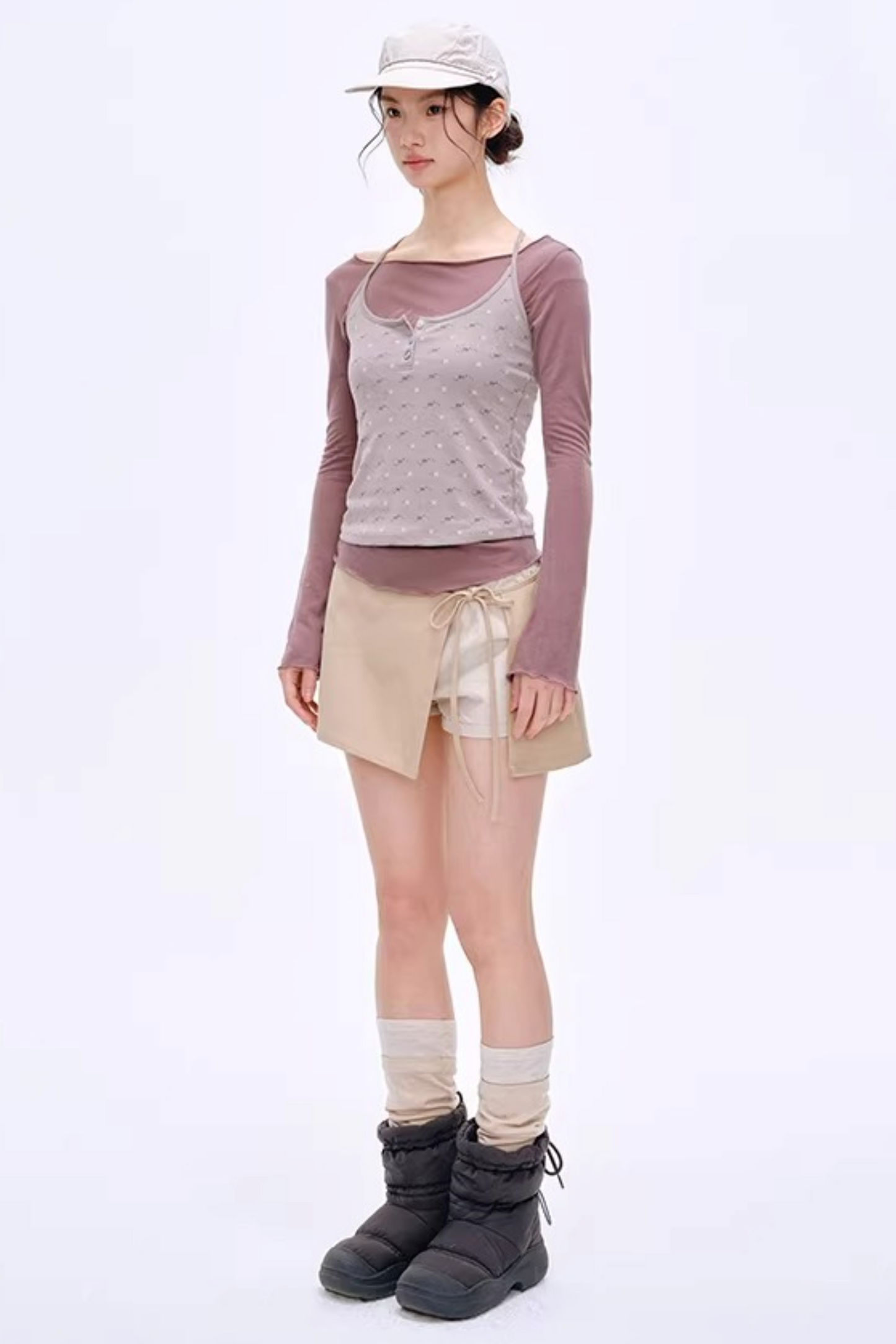 Side Slit Hip-Hugging Skirt Pants