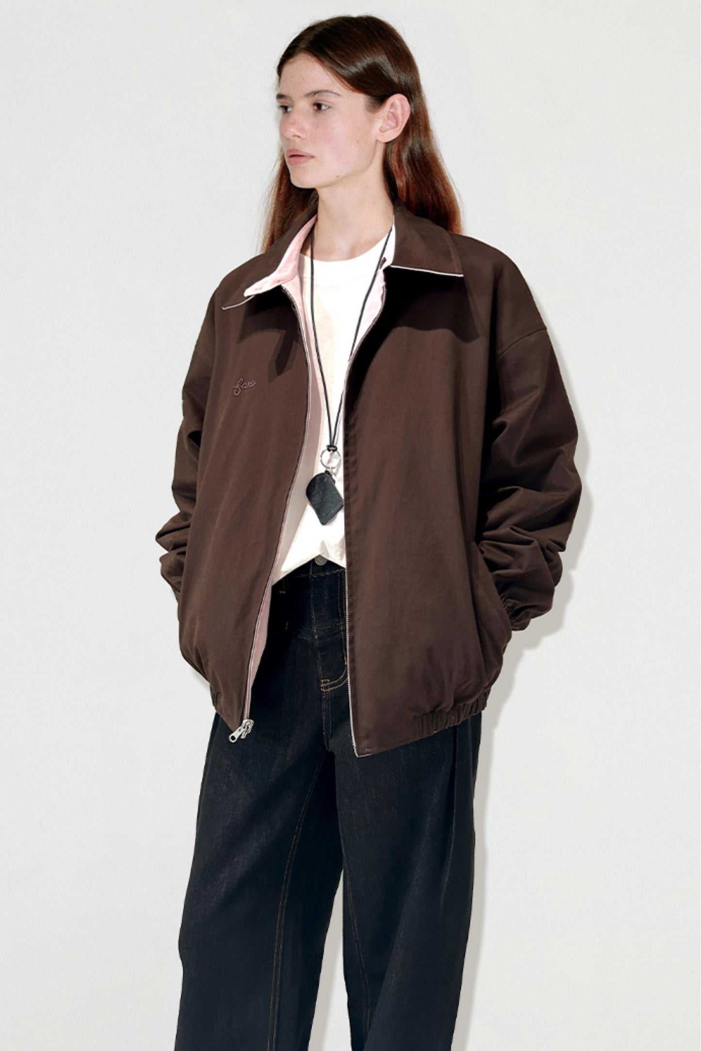 Reversible Logo Embroidered Coat