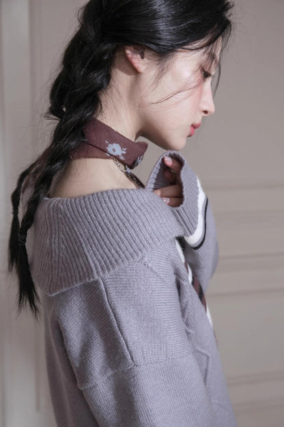 Lazy Fluff Striped Woolen Dress