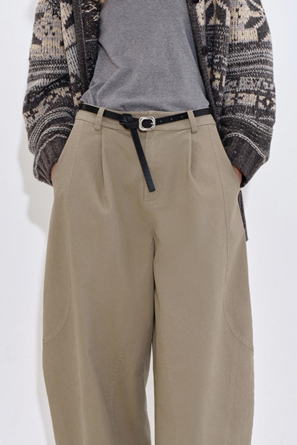 High-End Texture Cotton Pants