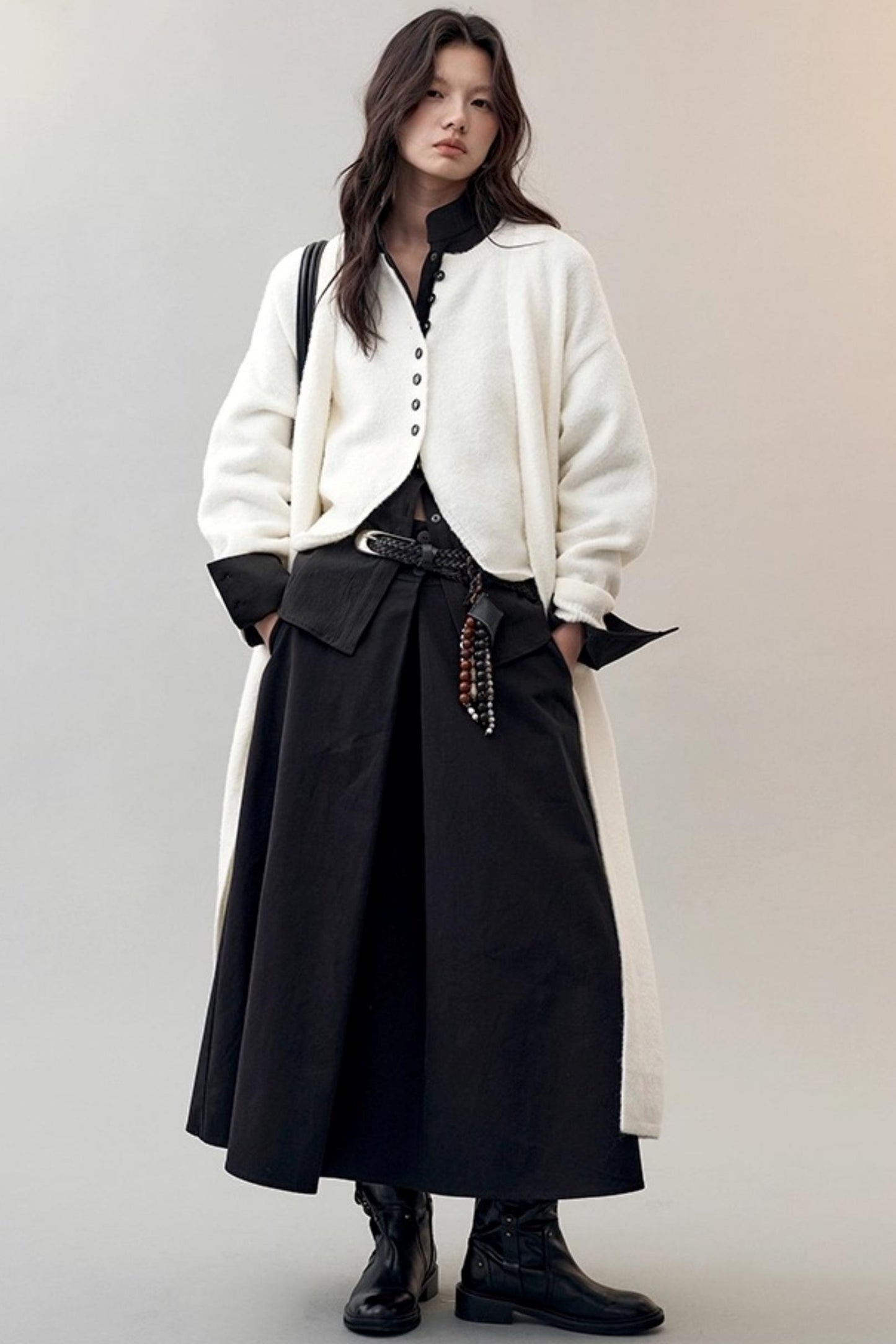 Chic Overlapping Waist Deconstructed Skirt