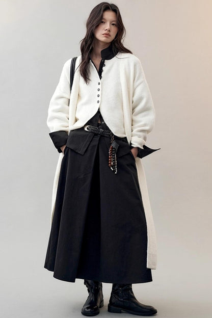 Chic Overlapping Waist Deconstructed Skirt