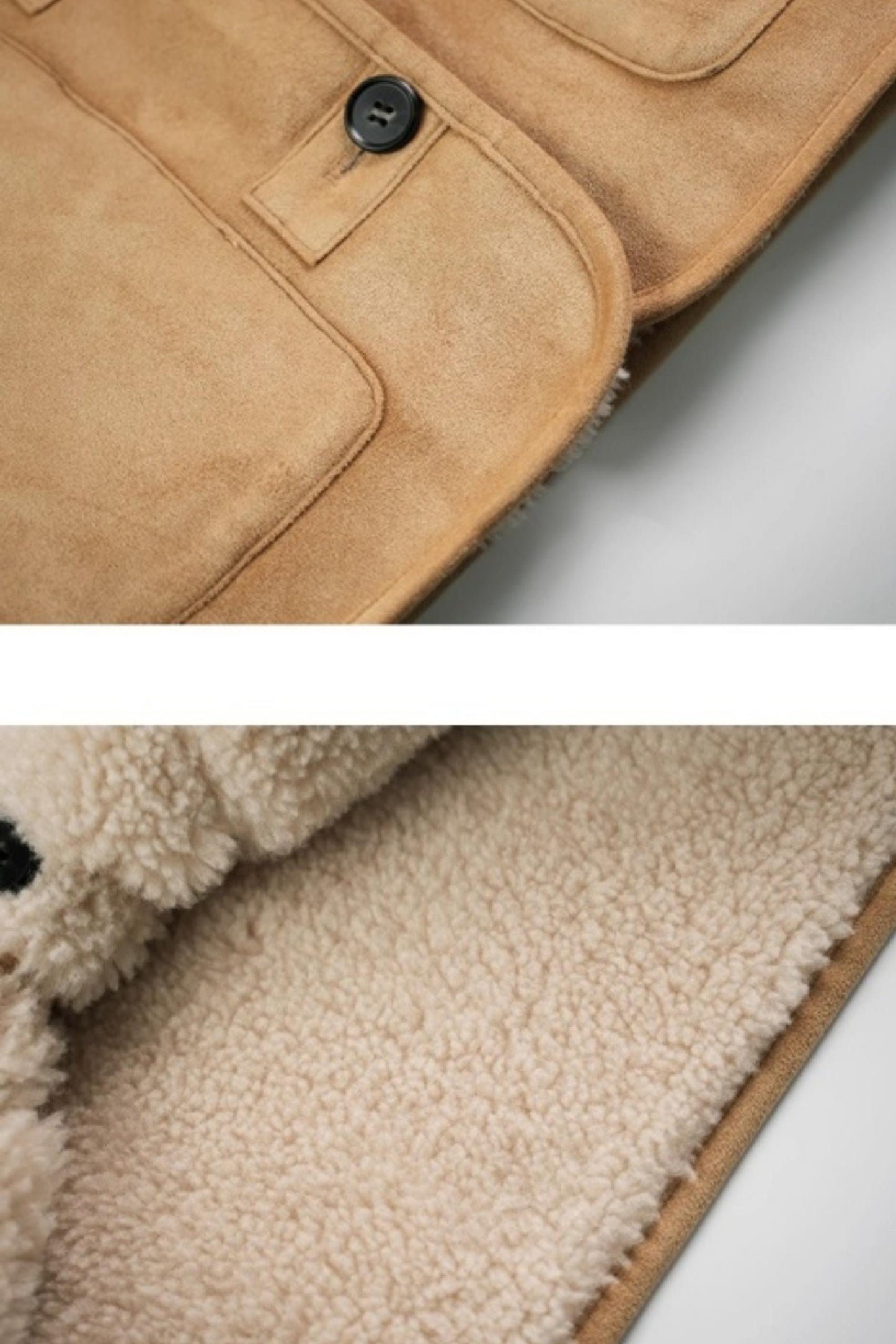 Reversible Suede Shearling Coat