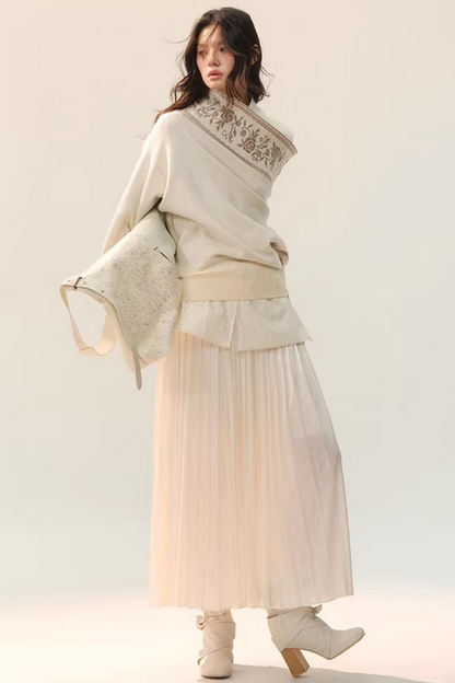 Jupe drapée bicolore