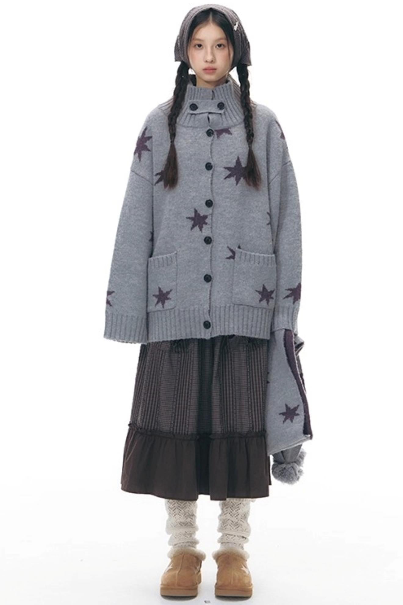 Patchwork Ruffled Umbrella Skirt