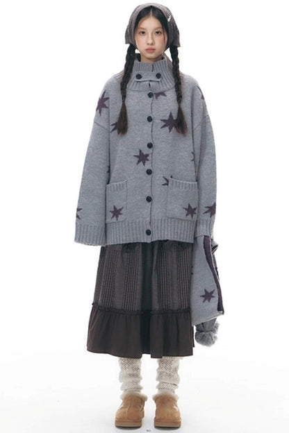 Patchwork Ruffled Umbrella Skirt