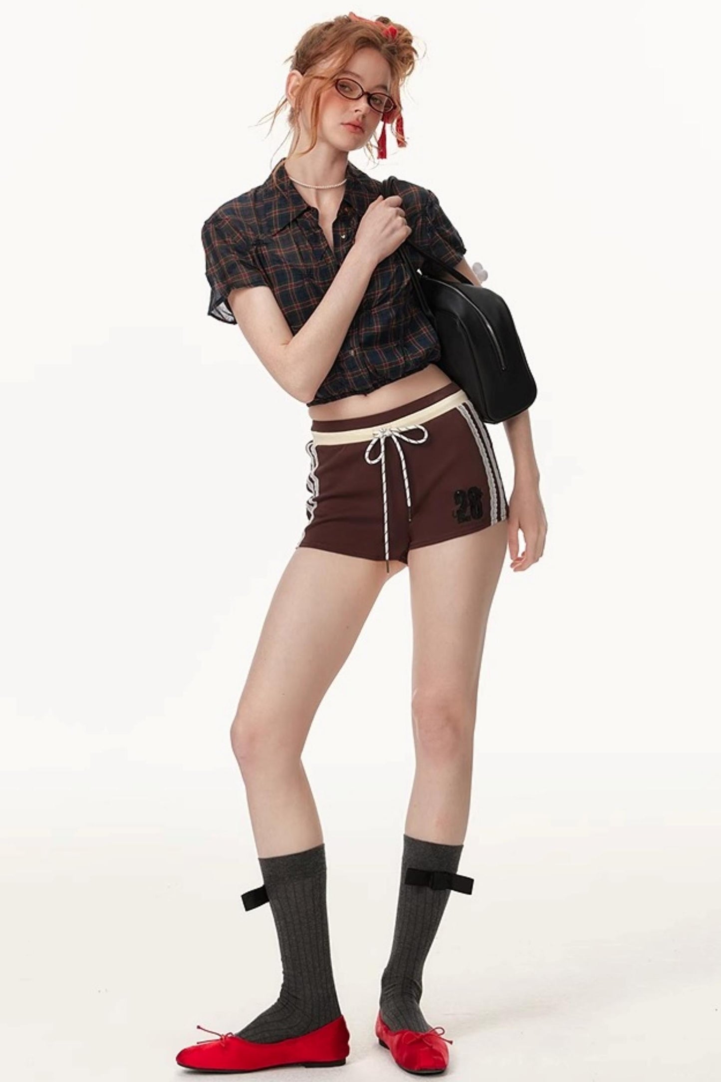 Embroidered College Shorts