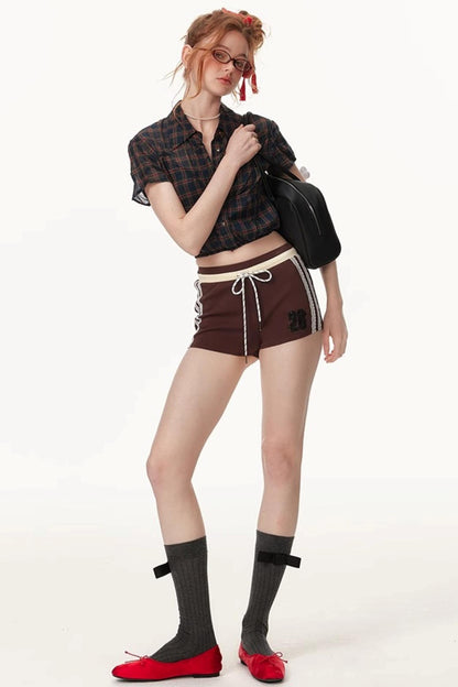 Embroidered College Shorts