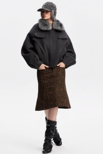 Korean Leopard Fishtail Skirt