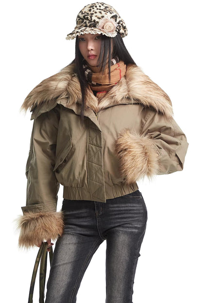 American Retro Fur-Lined Jacket
