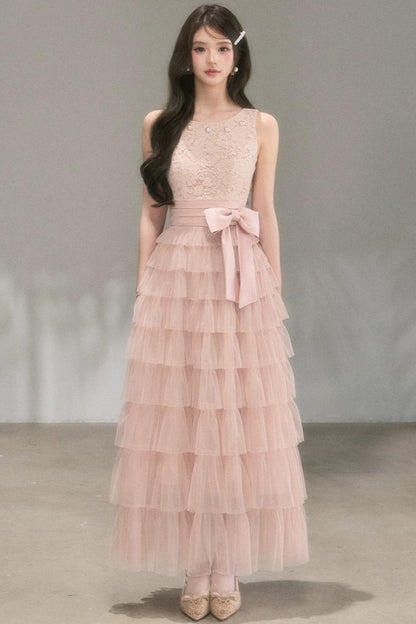 Retro French Lace Cake Dress