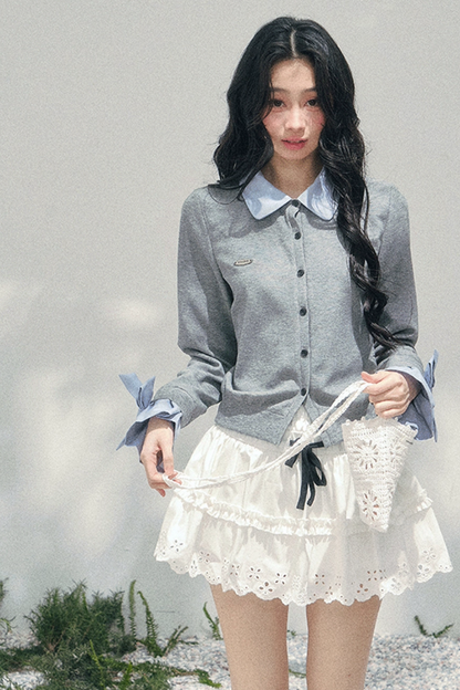 Spring White Half-Skirt