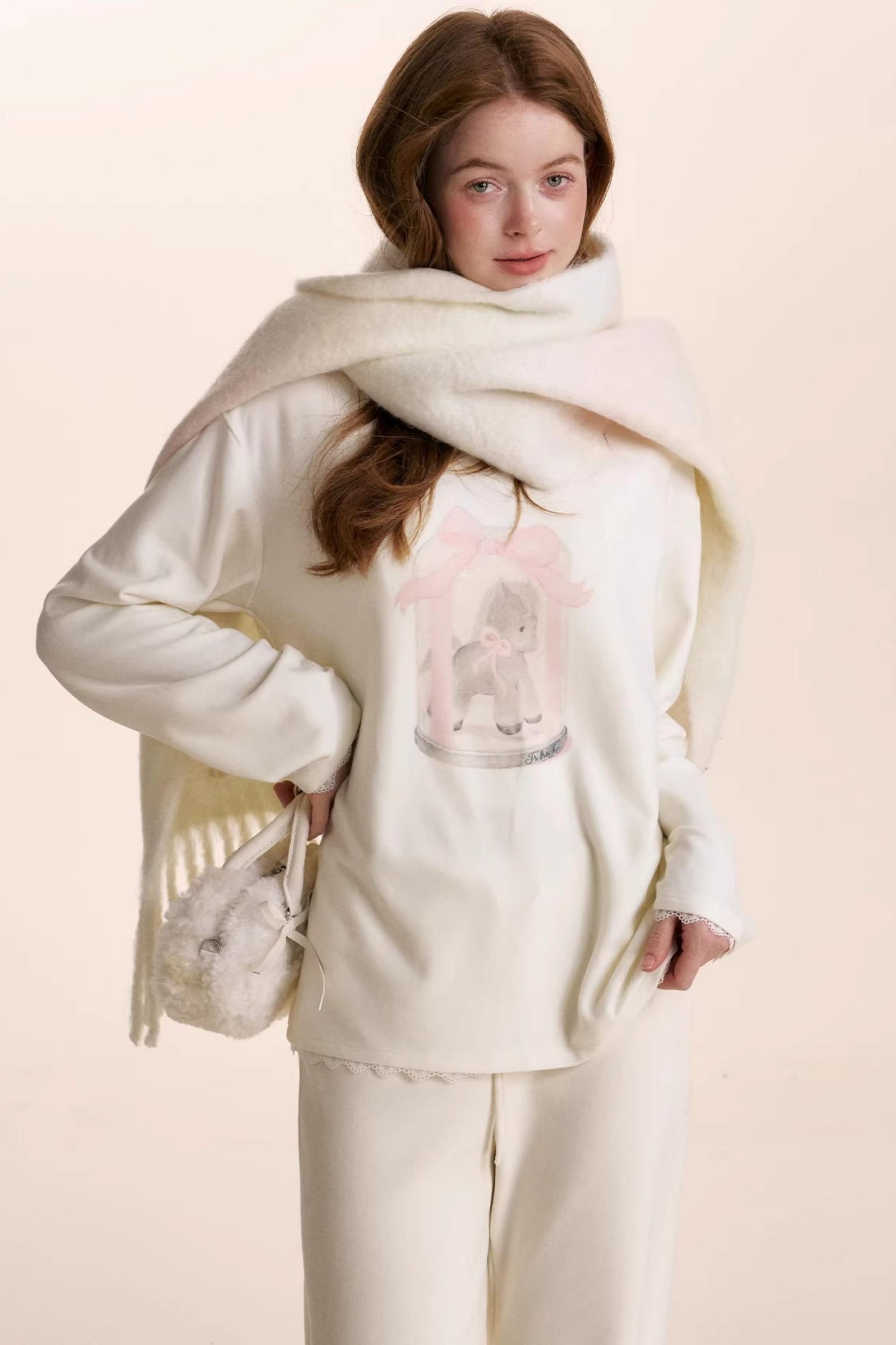 Hand-Painted Pony Print T-Shirt