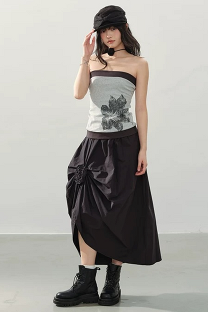 Retro Floral Tube Top