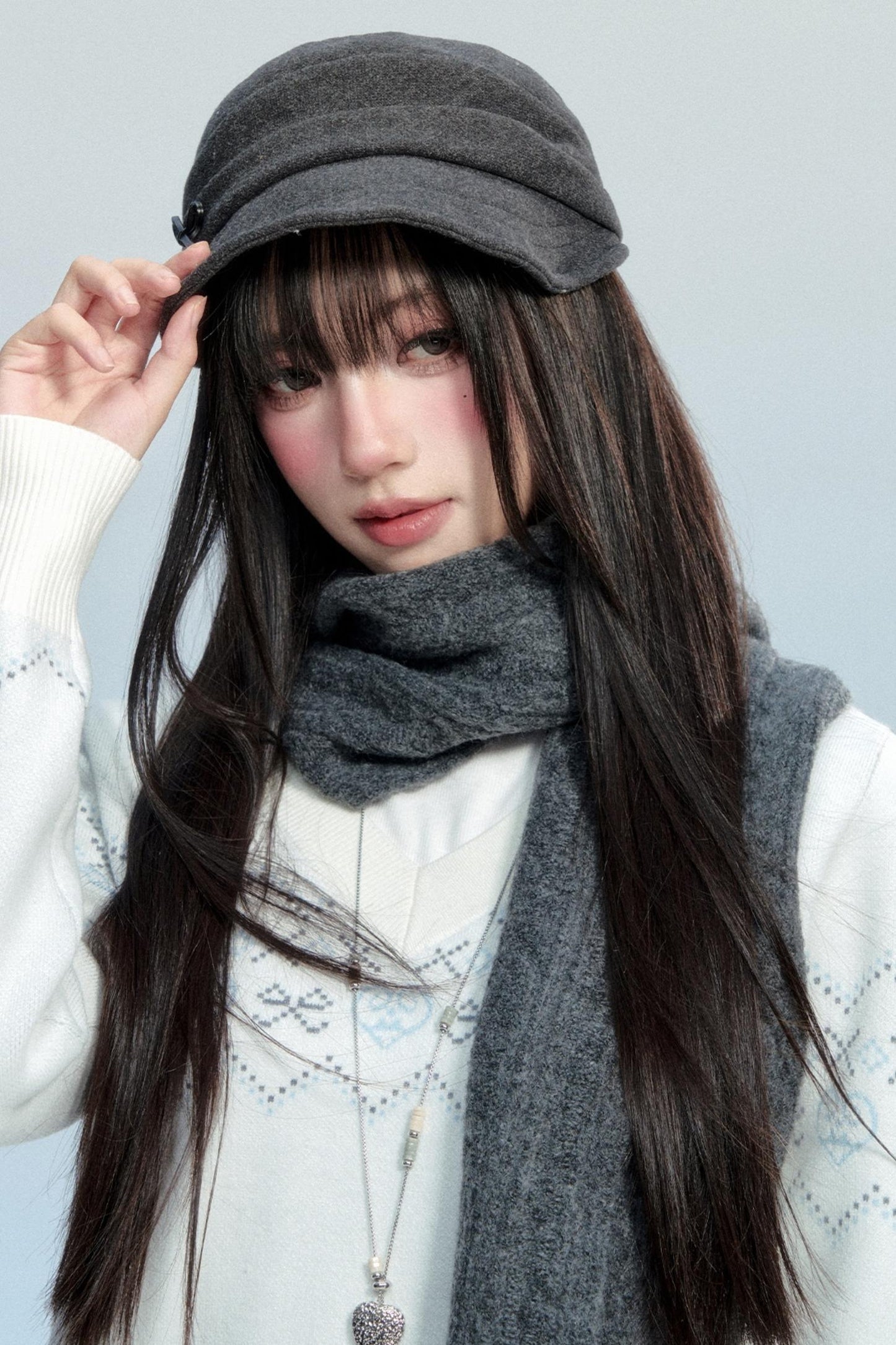 Vintage Wool Blend Knitted Scarf