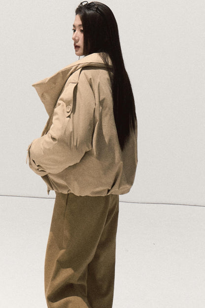 Pleated Winter Wide-Leg Pants