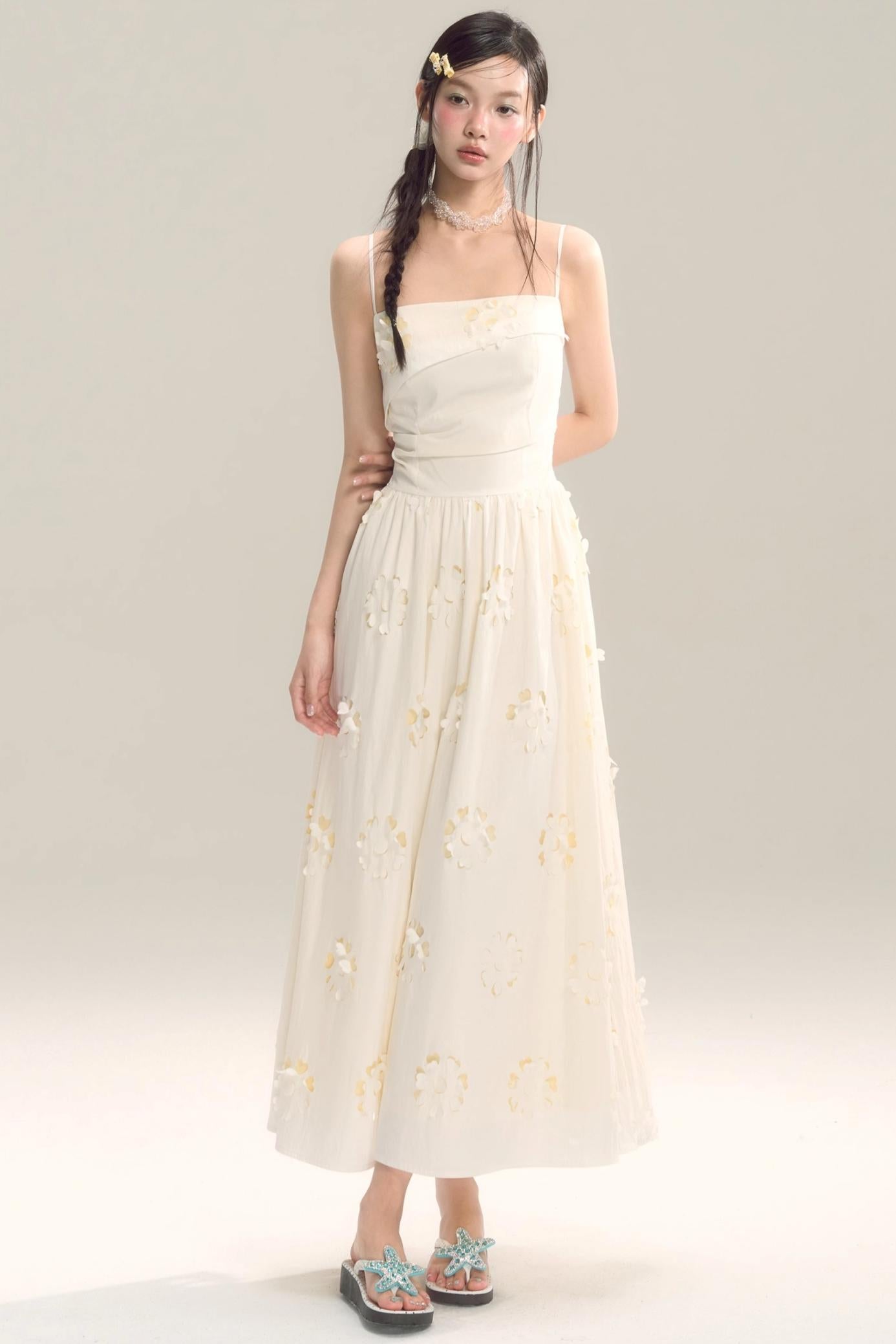 Coastal Floral Halter Dress