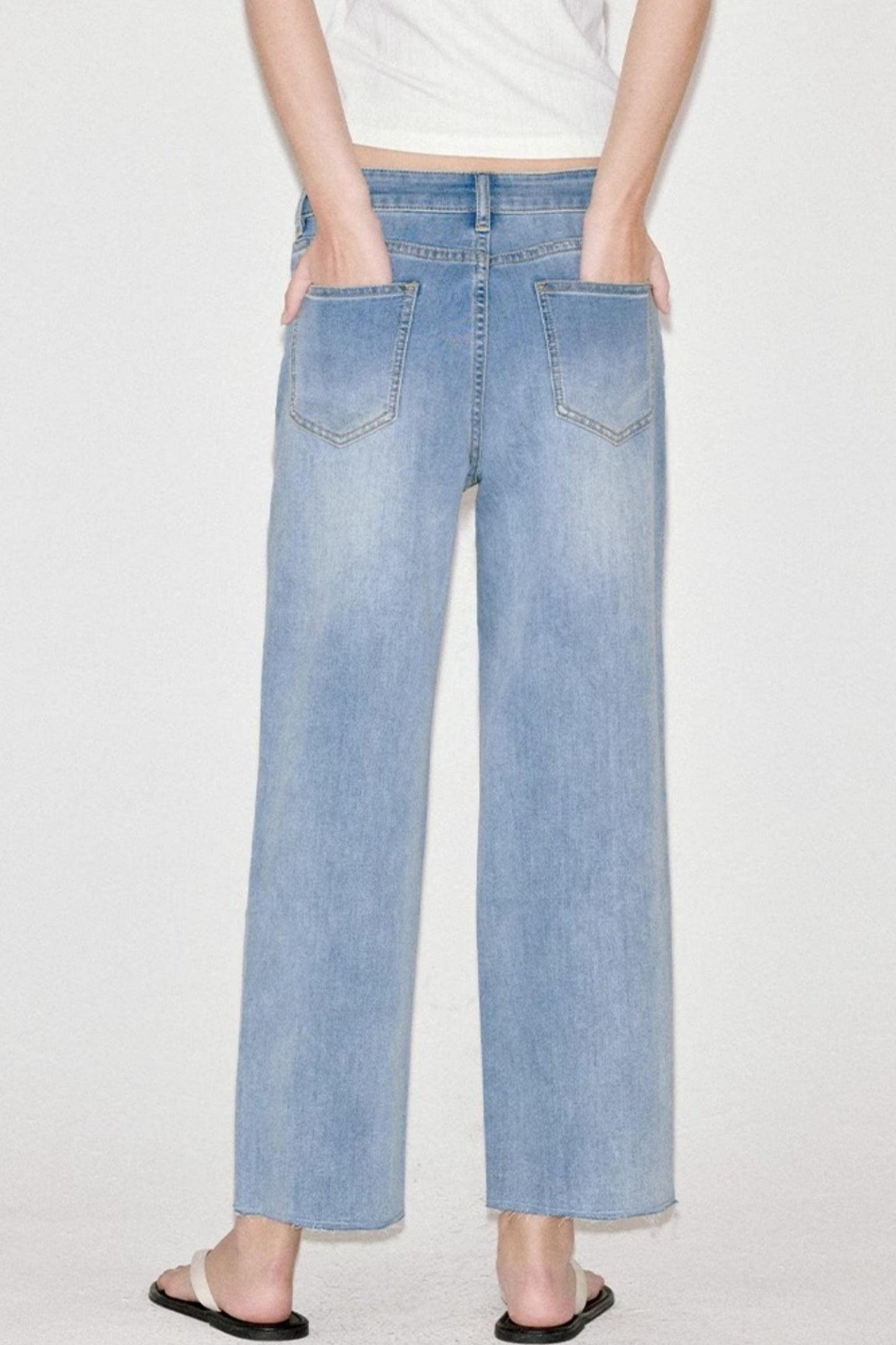 Cropped Denim Pants