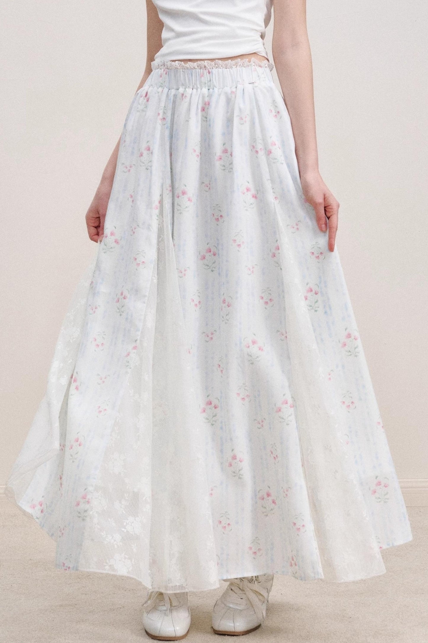 French Floral Lace Skirt