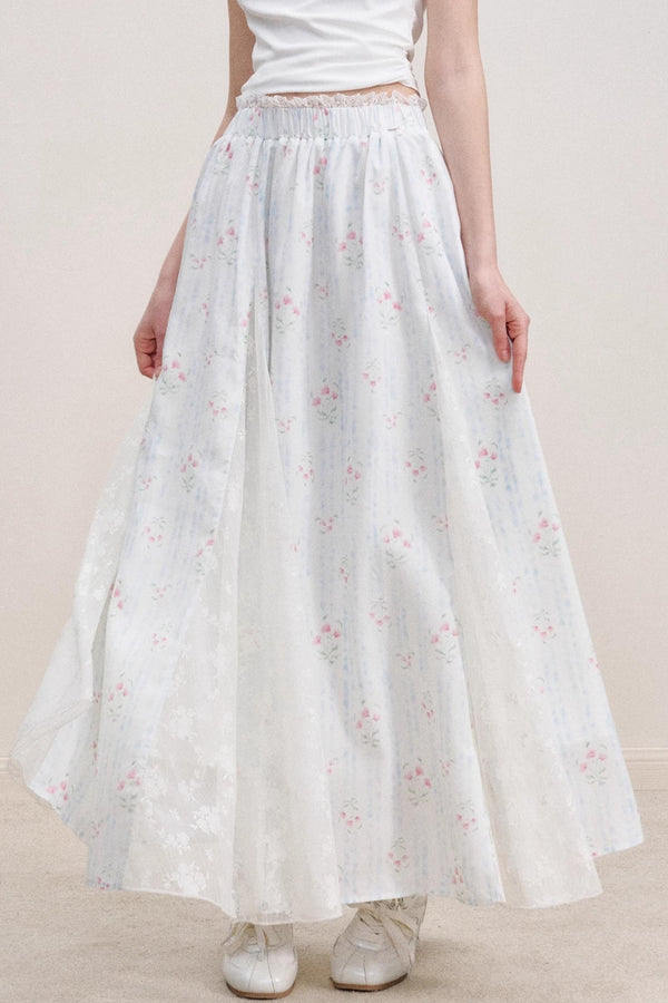 French Floral Lace Skirt