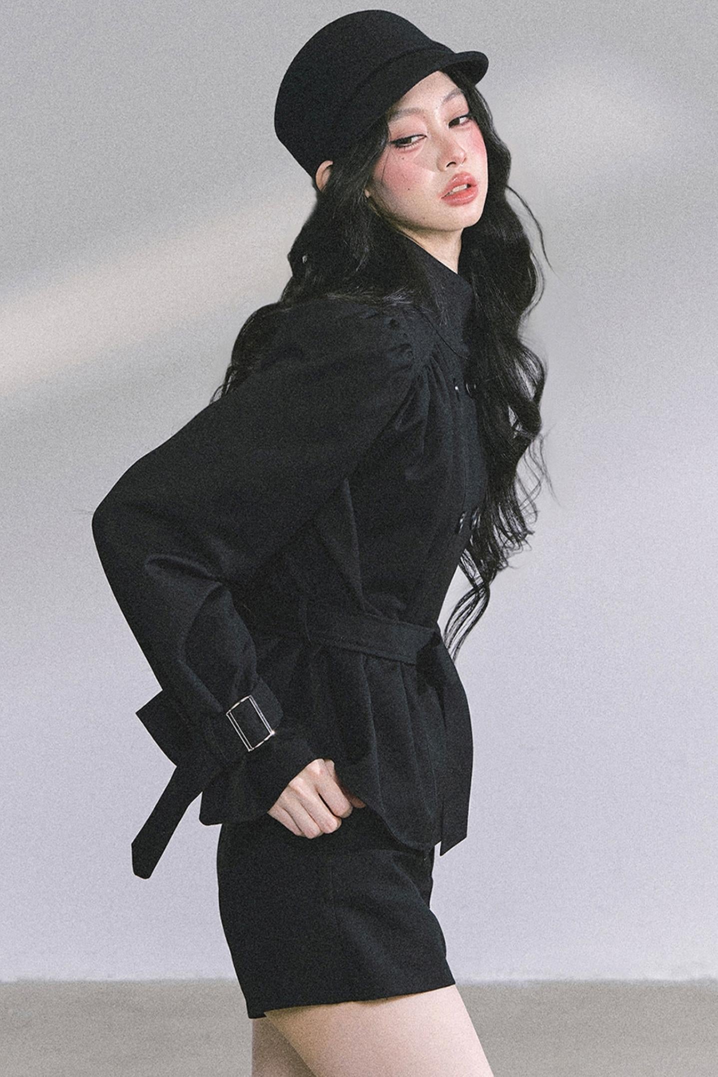 French Style Two-Piece Coat Skirt Set-Up