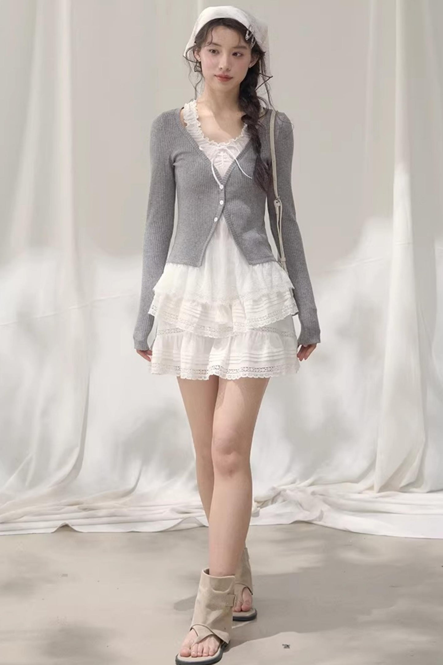 Flower Melody Lace Knit Cardigan