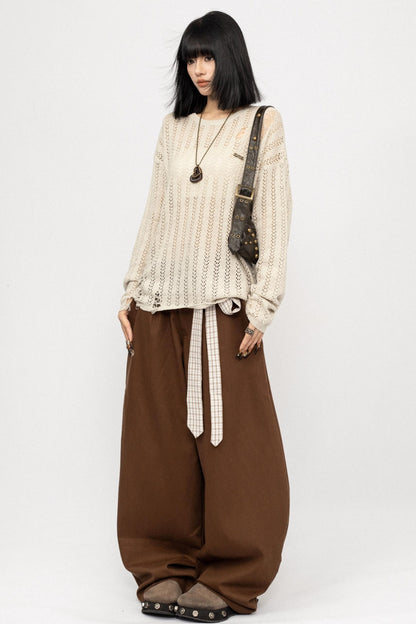 American Spice Coffee Wide-Leg Pants