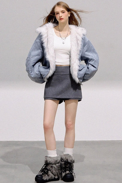 High-End Wool Tweed Skirt